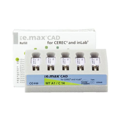 Vivadent Ivoclar IPS e.max CAD CEREC Blocks InLab 5/Pk Vivadent Ivoclar IPS e.max CAD CEREC Blocks InLab 5/Pk
